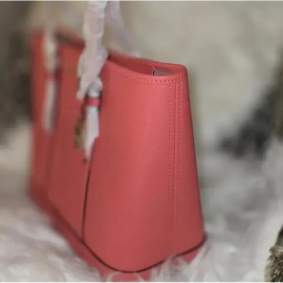 Michael Kors Jet Set Travel Saffiano Leather Tote Bag - Picture 4 of 5